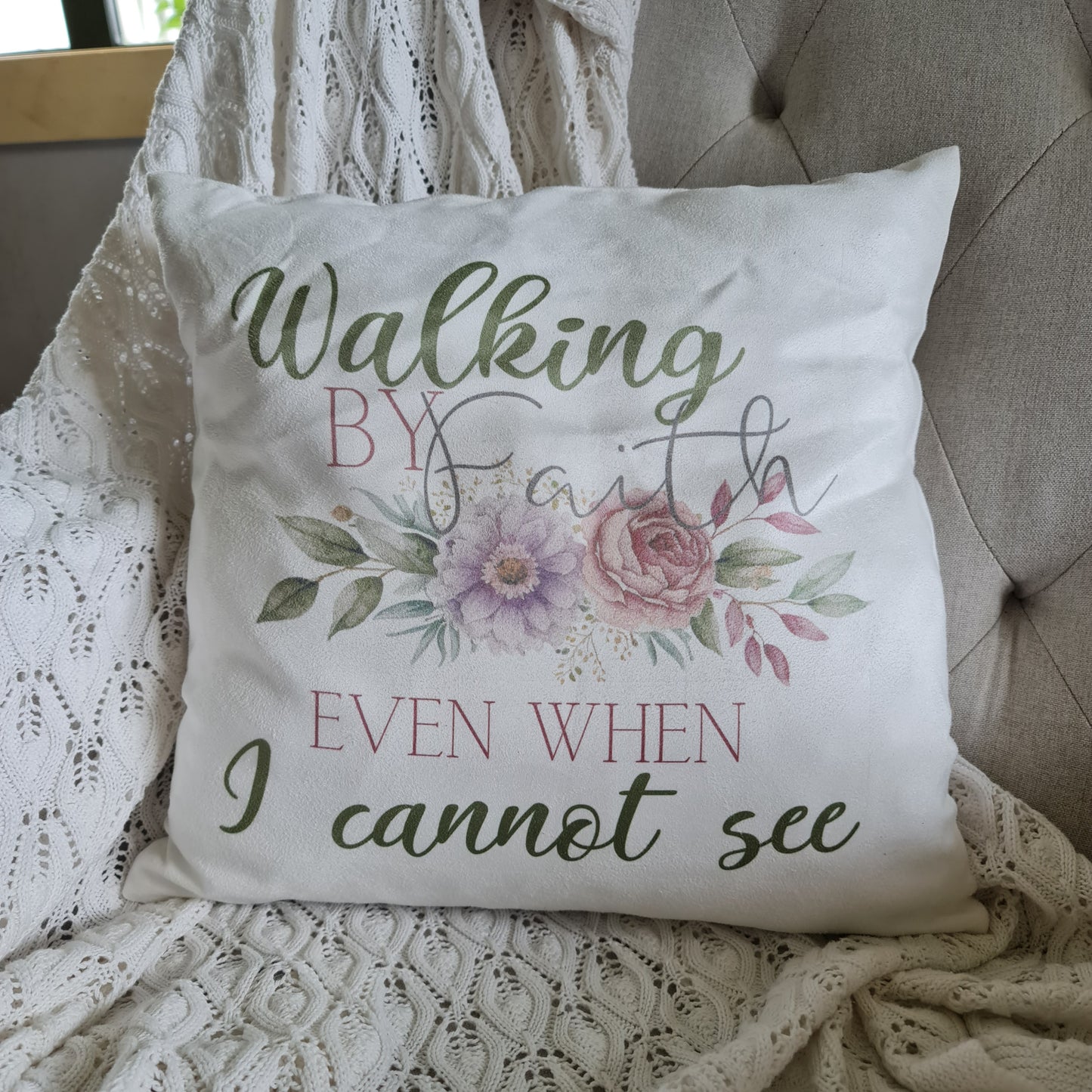 Walking by Faith Cushion