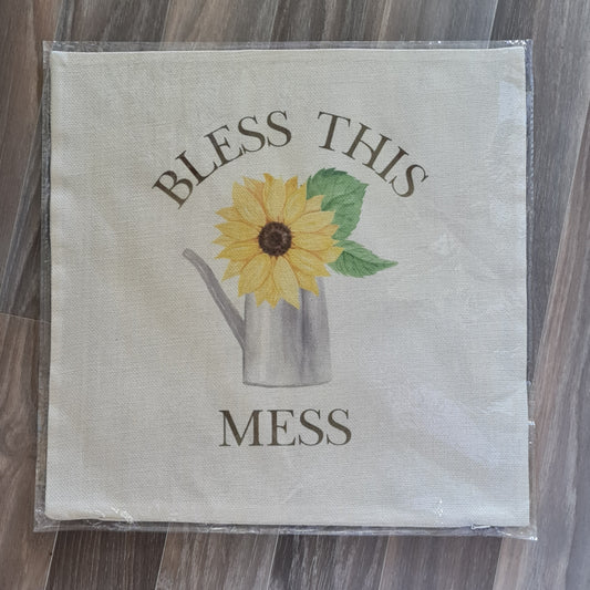 Bless this Mess Cushion Cover